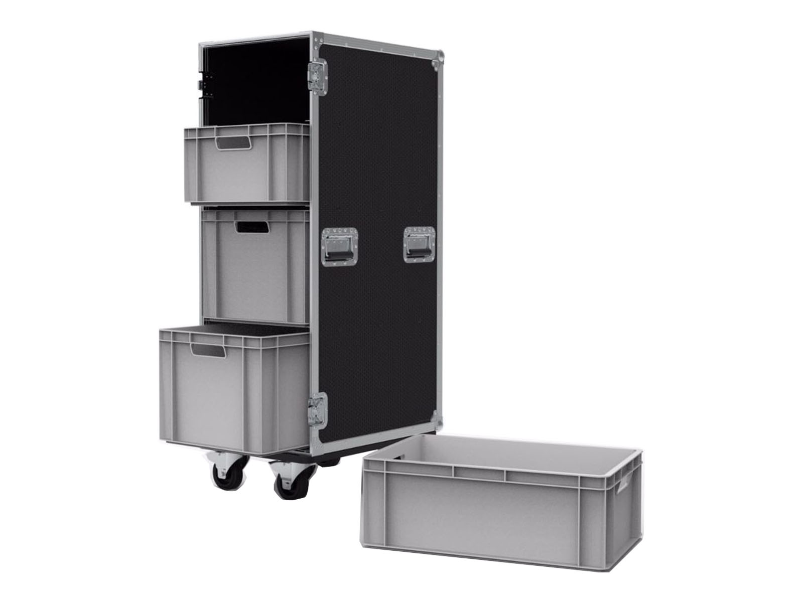 4 Drawer Euro Container Flight Case