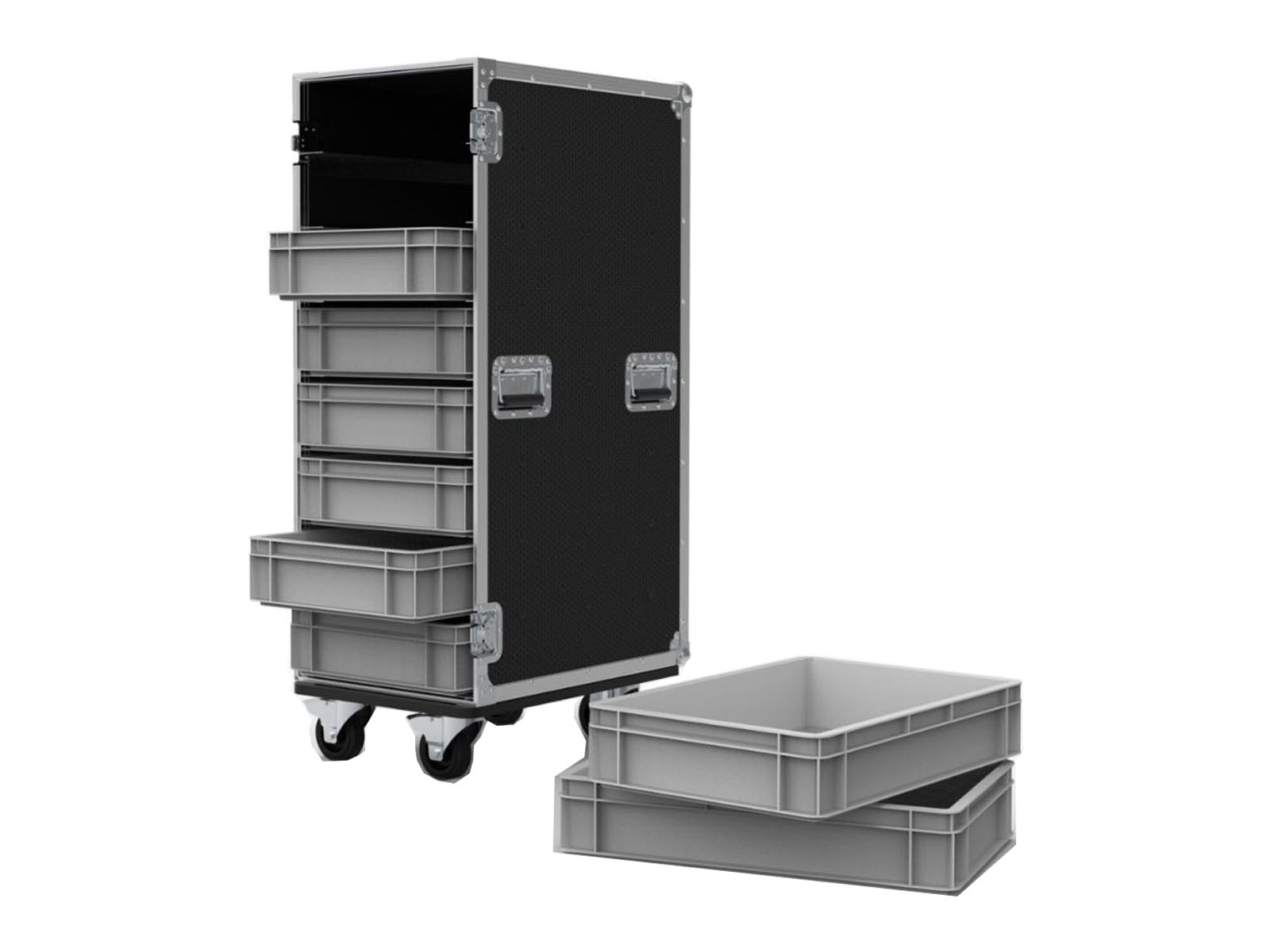 8 Drawer Euro Container Flight Case