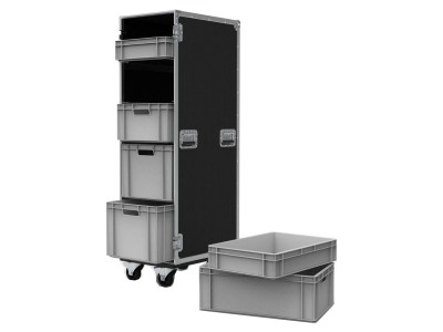 6 Drawer Euro Container Flight Case