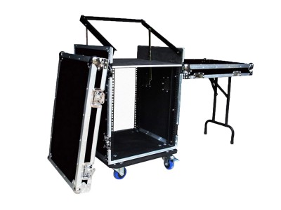 20″Amplifier Racks 12U Three-door open-cover MIXER SLANT case
