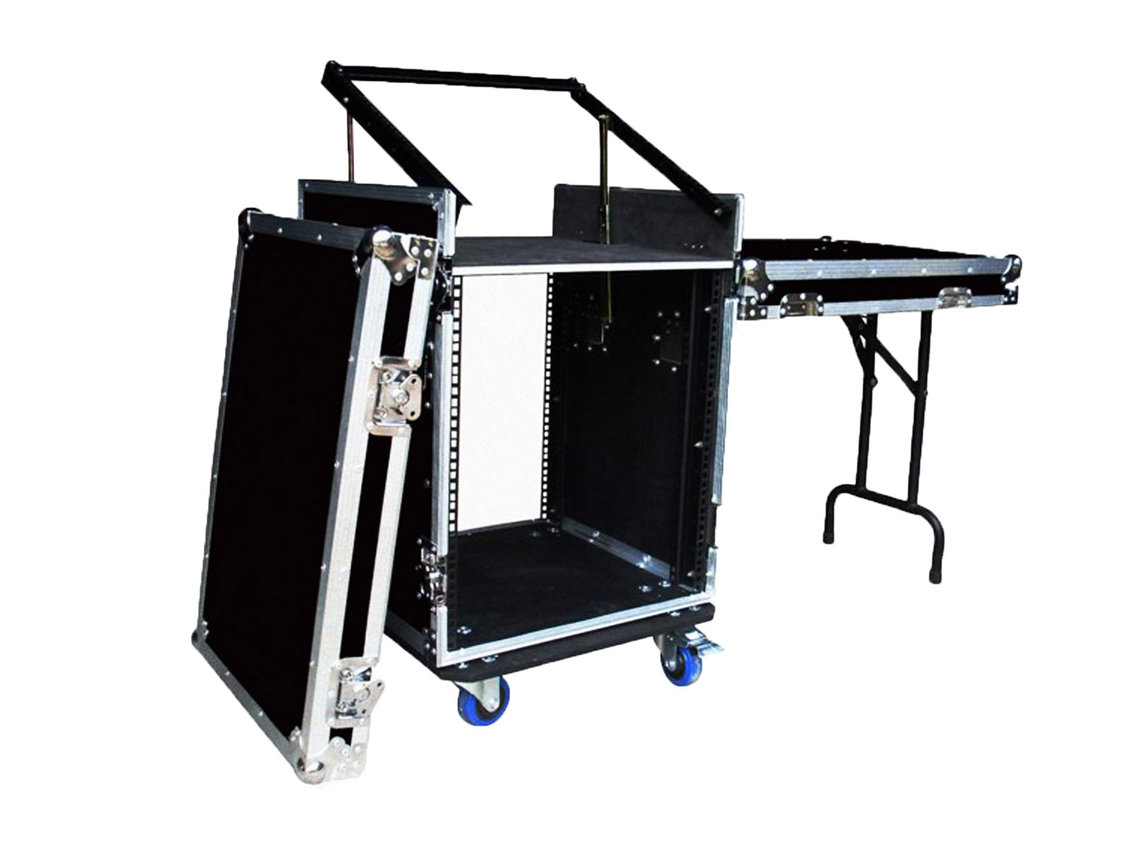 20″Amplifier Racks 12U Three-door open-cover MIXER SLANT case