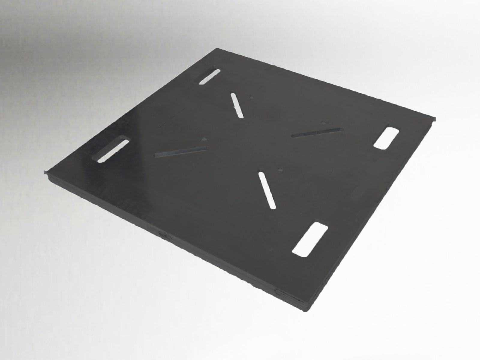 12″ Tomcat Truss Base Plate 30” x 30” – Black Coated Thomas type Raised Top & Base Plates