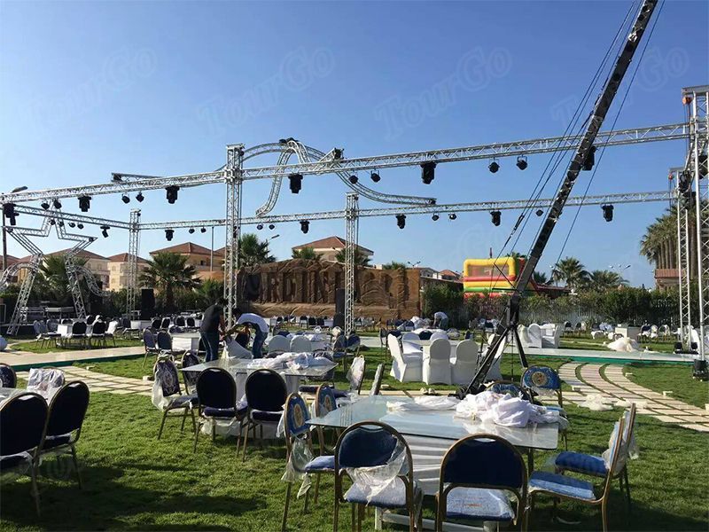 Tourgo Aluminum Concert Stage Roof Truss System, Fashion Show Catwalk Stage Truss