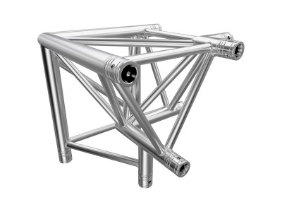 F43 Tri Truss 3 Way 90° Horizontal Corner (Apex Down) to Vertical Junction Left
