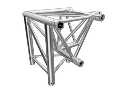 F43 Tri Truss 3 Way 90° Horizontal Corner (Apex Down) to Vertical Junction Right