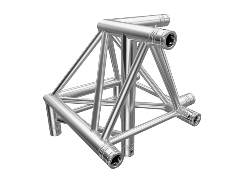 F43 Tri Truss 3 Way 90° Horizontal Corner (Apex Up) to Vertical Junction Right