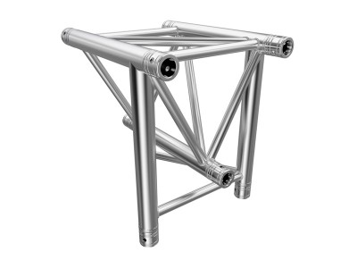F43 Tri Truss 3 Way Vertical T-Junction (Apex Down) with Spigots, Pins & R-Clips