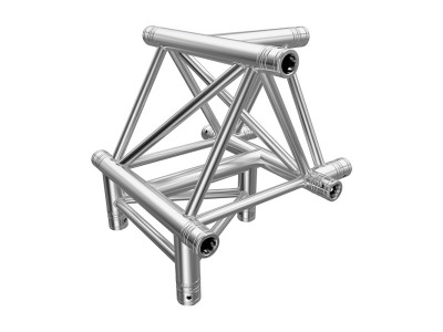F43 Tri Truss 4 Way 90° Horizontal T- to Vertical Junction (Apex Up)