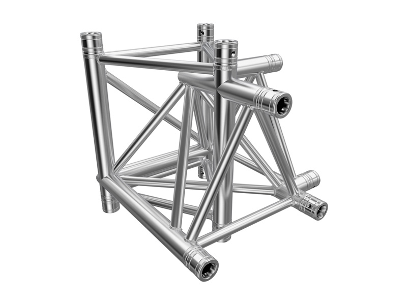F43 Tri Truss 4 Way 90° Horizontal Truss Corner to Vertical Junction (Up & Down)