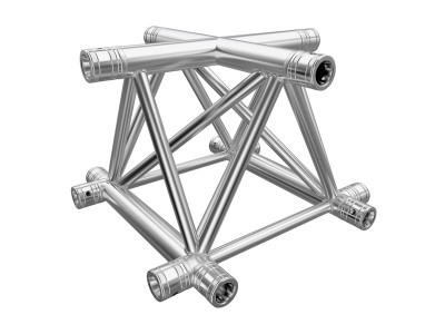 F43 Tri Truss 4 Way Horizontal X-Junction (Apex Up/Down)