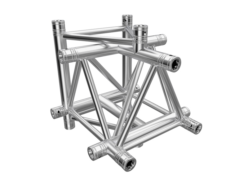 F43 Tri Truss 5 Way Horizontal T- to Vertical Junction (Apex Up/Down)