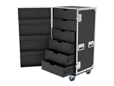 6 Drawer Tech Flight Case with Hinged Lid