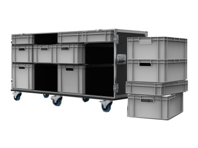 12 Drawer Euro Container Flight Case