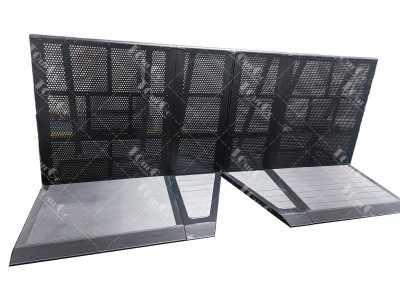 Black Crowd Control Barrier System Concert Stage Barriers for Elegant Crowd Control