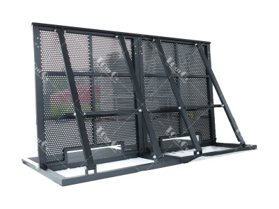 BLACK STAGE BARRIER ALUMINUM CABLE PASSAGE