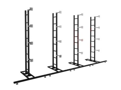 LED Video Display Panel Ground Support System Package 4M/13.12FT Width x 2M/6.56FT Height in Black