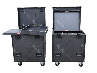 24″L x30″ Wx 30″H – Blackmagic Stackable Utility Trunk Cases w/Divider  with Wheels