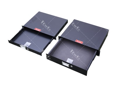 1U 2U Rack Iron drawer case with lock with shockproof cotton for rack case