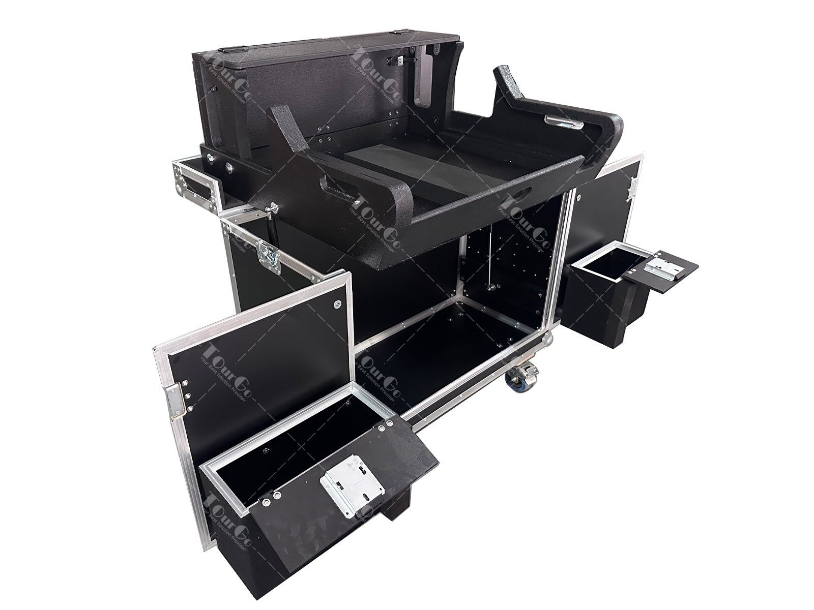 Hydraulic flight case for Yamaha DM7 Console