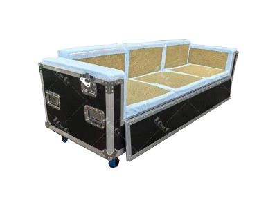 Portable furniture 3 seater comfortable sofa flight case