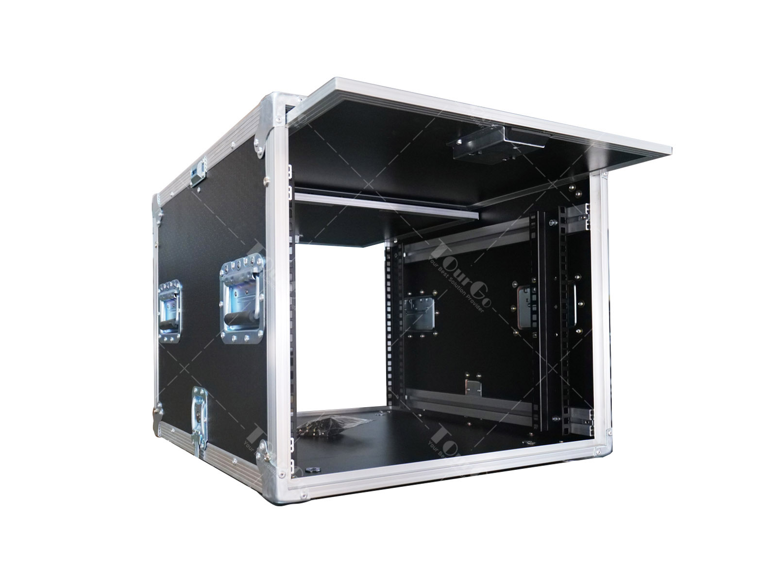 6U slam door rack flight cases