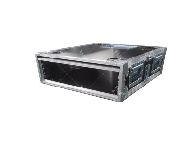 2U slam door rack flight cases