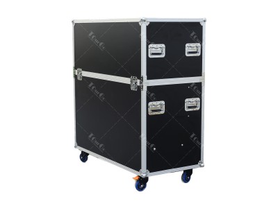 Transport flight road case for stage plates and accessories