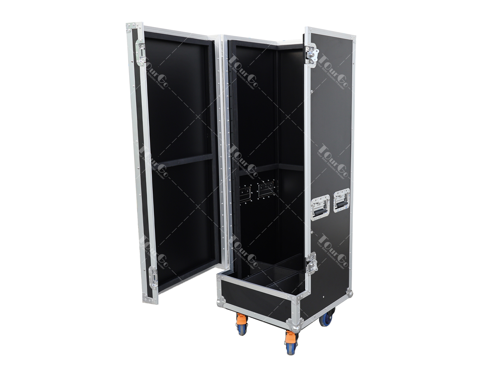 custom style pipe and drape curtain rod flight case