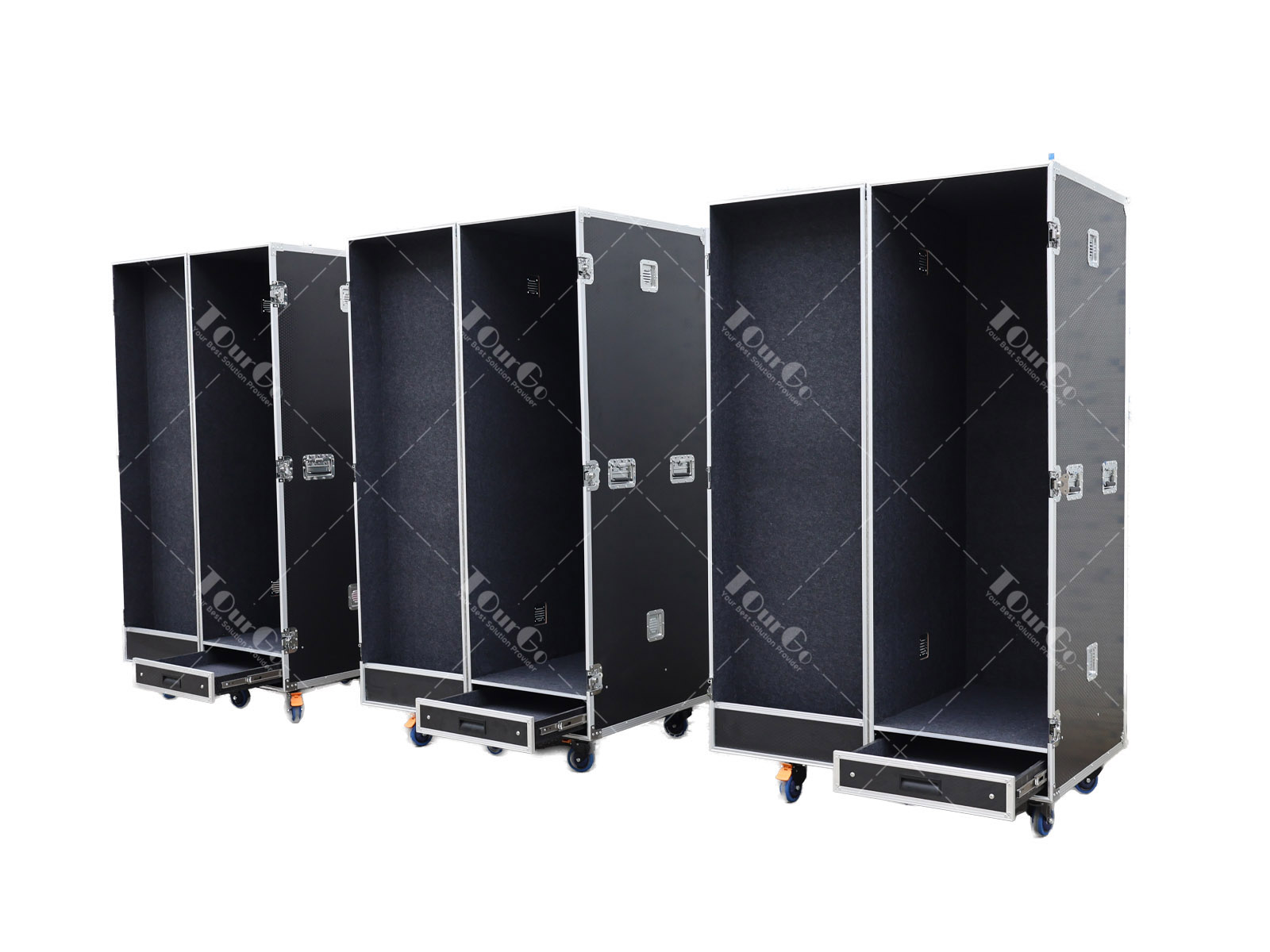 Mobile storage wardrobe flight case