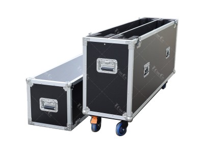 2in1 dual 65inch LCD/LED/Plasma TV Flight Case With 4″ Wheels