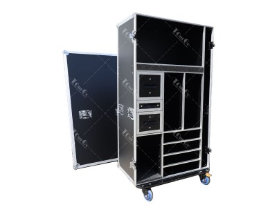 Customized storage box flight case mobile office equipment case wardrobe tour case