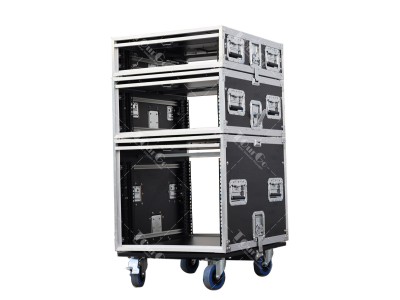19”2U 4U 8U Rack Road Case Slam Door Rack Cases Sliding Door Flight Case With Caster