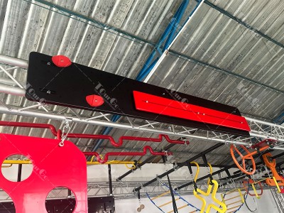 DIY Backyard climbing ninja obstacle finger pegboard for fitness