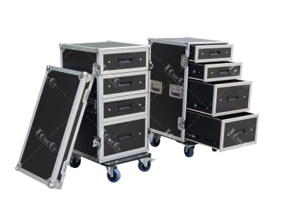 Custom size 4 drawer flight case