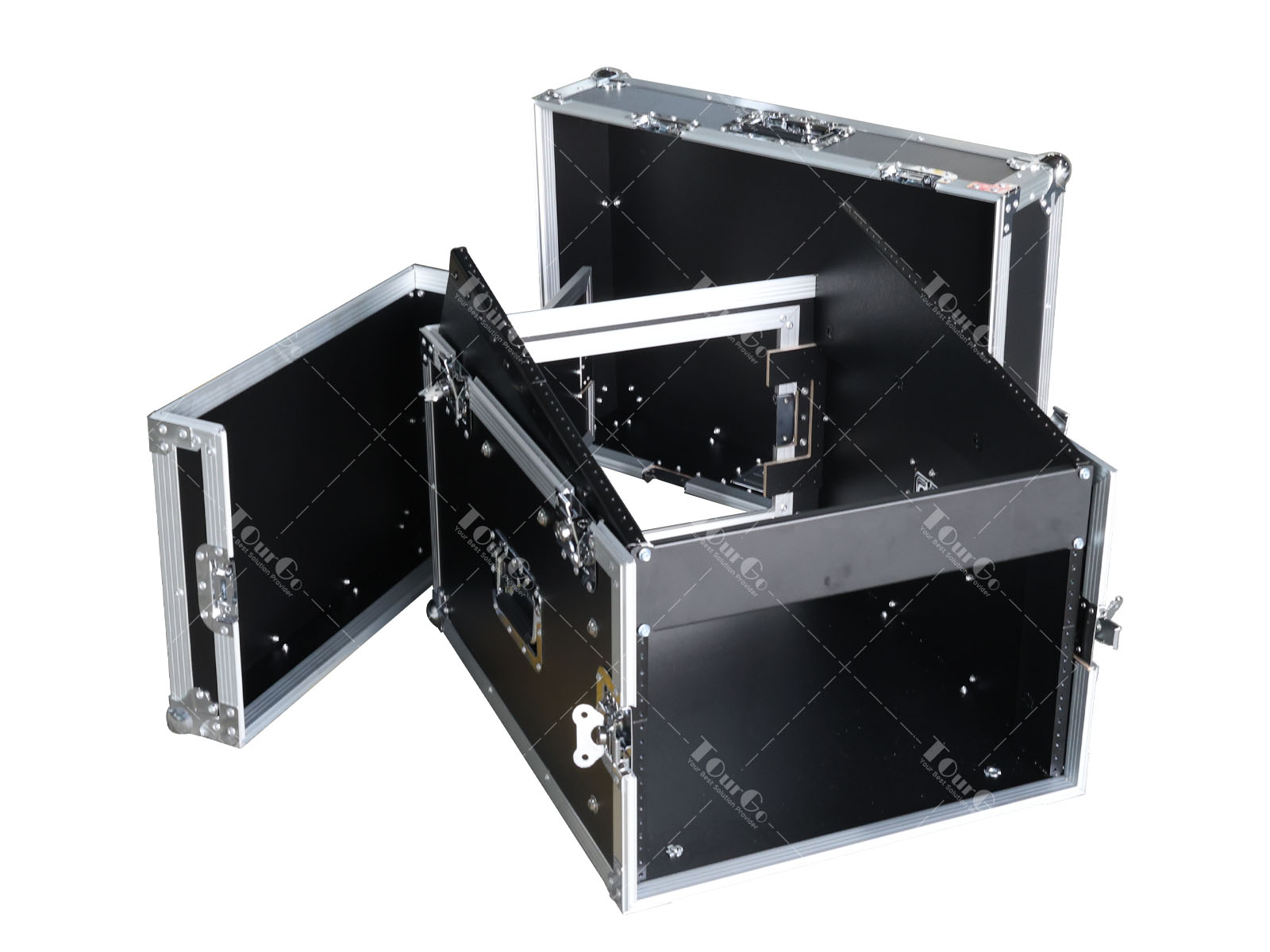 12U Top Slanted 6U Vertical Pro Combo Rack Case