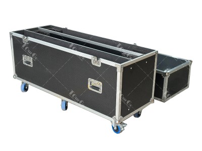 Custom Flight Case for 2x 55inch Display and TV stand
