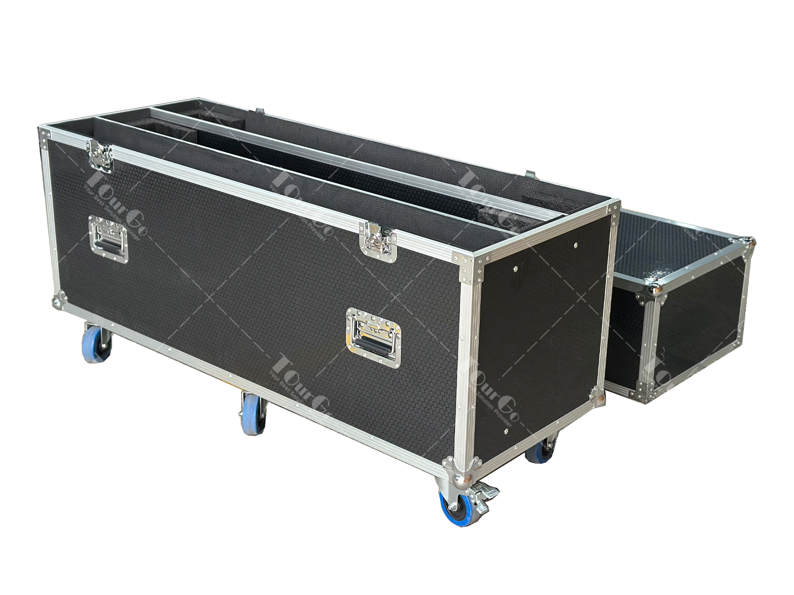 Custom Flight Case for 2x 55inch Display and TV stand