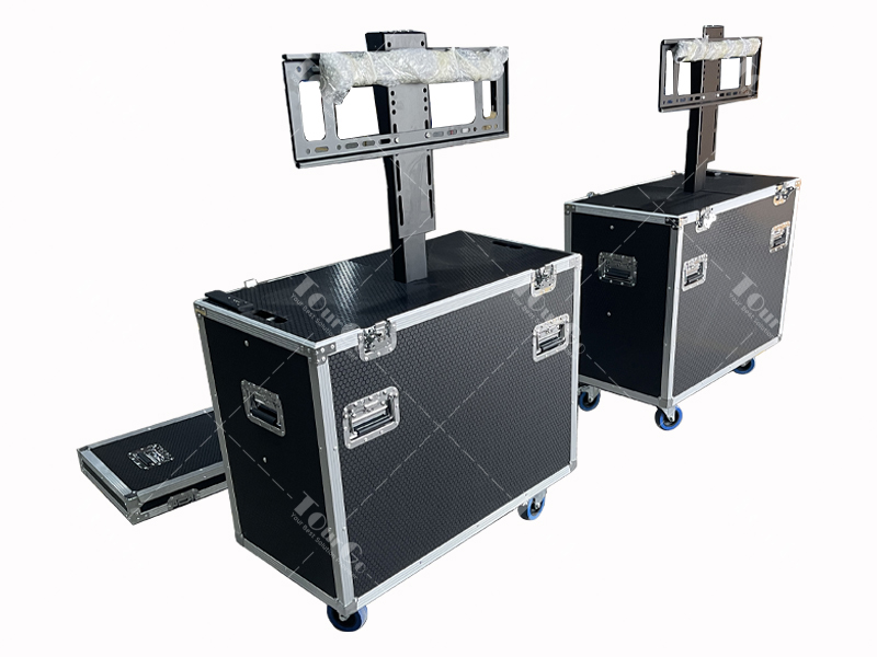 Smart TV Flight Case Customizable 32 Inch Motorised Lift Led Lcd TV Plasma Screen Flight Case