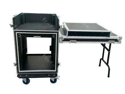 12U Cabinet Rack Case with Workbench and 1U Drawer for SQ-5 mixer