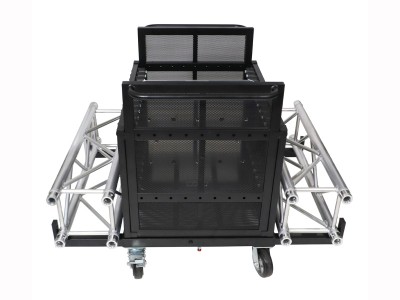 Dolly Cart for Base Plates, Truss, Stage Legs, Cables, and Accessories – Holds (8) 30 inch or (10) 24 inch Base Plates