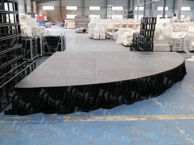 Easy Quick Install Aluminum Portable Stage Platform with Adjustable Legs for Outdoor Event