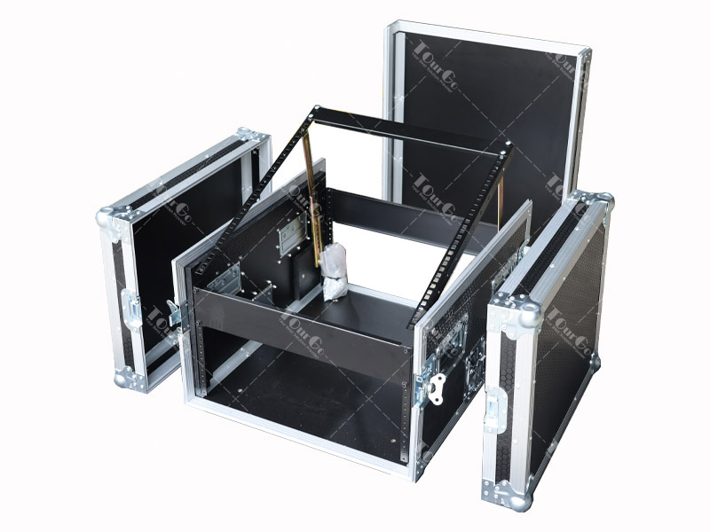 4 Space Heavy Duty Rack Case with Slant Top Mixer Rails Fit Allen&Heath H5D
