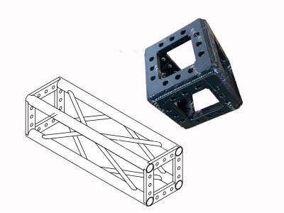 Black 150 X 150mm square truss six-sided joint trussing box