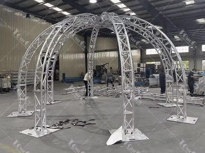 Custom Lighting Bolt Spigot Stage Truss Circular Arc Roof Aluminum Dome Truss for DJ Concert Party Wedding Events Trade Show