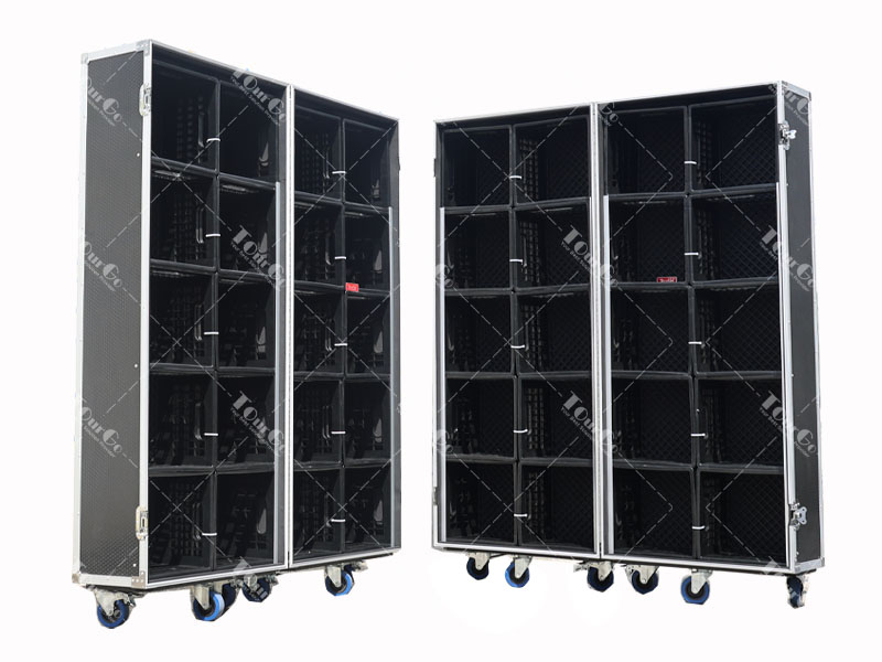 MERCHANDISE CASE HOLDS 20 CUBE MILK CRATES FOR PRODUCTS