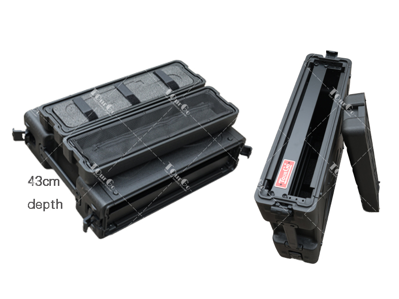 2U 19″ PE Audio Power Amplifier Rackmount Flight Case for Wireless Microphone