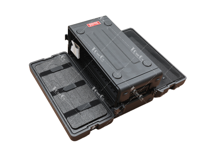 PE 4U Wireless Microphone Receiver Shallow 25cm Depth Rack Flight Case