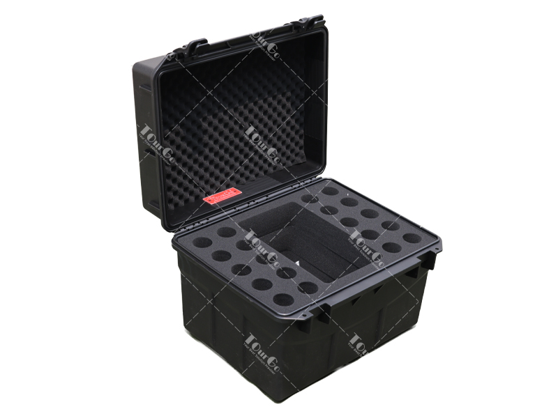 Handheld Microphone PE Case (Holds 20) With Storage Compartment