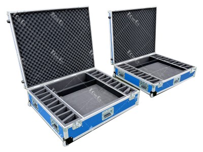 Custom Multi-slot Mic Stand Flight Case Durable Touring Microphone Bracket Transport Case