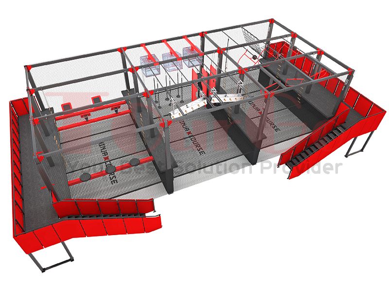 Ninja Course Steel Structure With Net